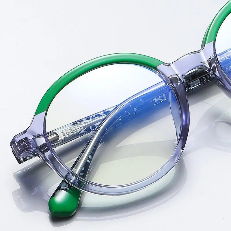 Unisex Round Full Rim TR90 Prescription Glasses 20214 — view 8 | Rx Spectacle