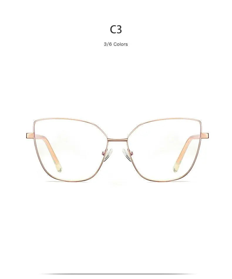 Women's Cat Eye Full Rim Titanium Prescription Glasses 3002 — view 20 | Rx Spectacle