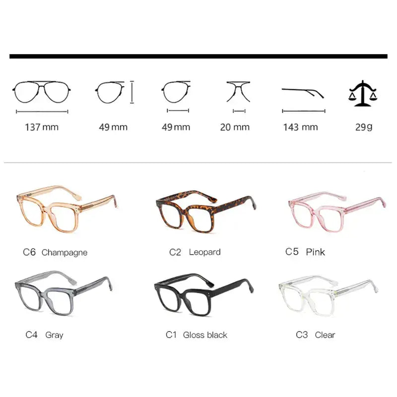 Women's Square Full Rim TR90 Prescription Glasses 792330 — view 3 | Rx Spectacle