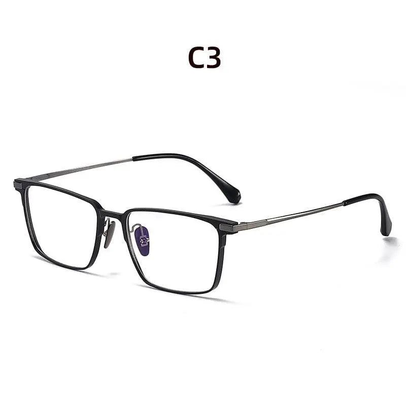 Men's Square Full Rim Titanium Prescription Glasses 20221 — view 2 | Rx Spectacle