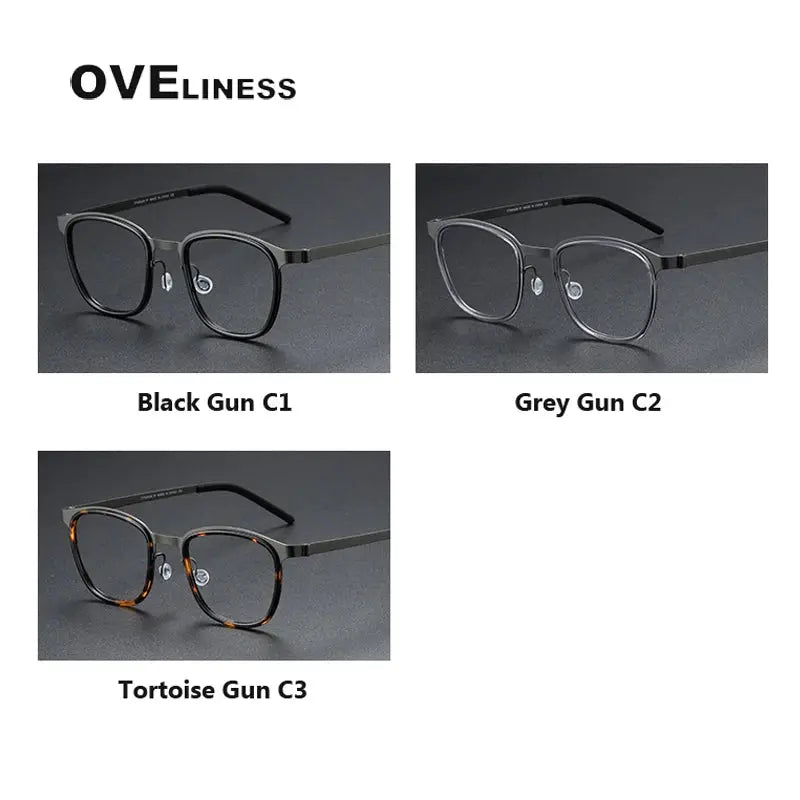 Unisex Square Full Rim Titanium Prescription Glasses O9765 — view 5 | Rx Spectacle