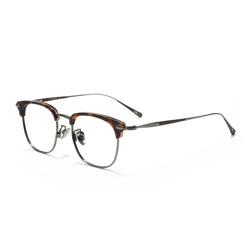 Unisex Square Full Rim Titanium Prescription Glasses 380901 — view 7 | Rx Spectacle