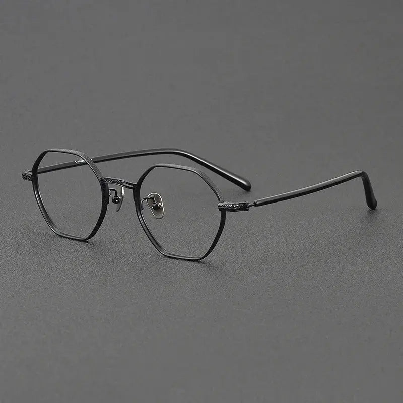 Women's Polygon Full Rim Titanium Prescription Glasses 63040 — view 4 | Rx Spectacle
