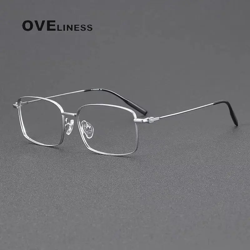Unisex Polygon Full Rim Titanium Prescription Glasses 9281023 — view 6 | Rx Spectacle