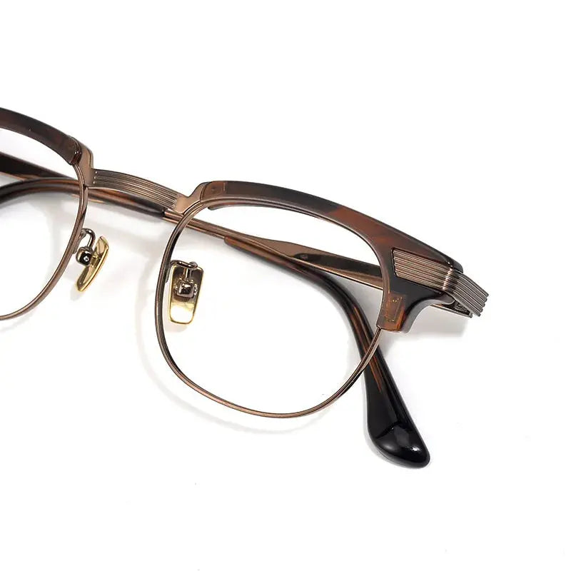 Unisex Oval Full Rim Titanium Prescription Glasses 42909 — view 5 | Rx Spectacle