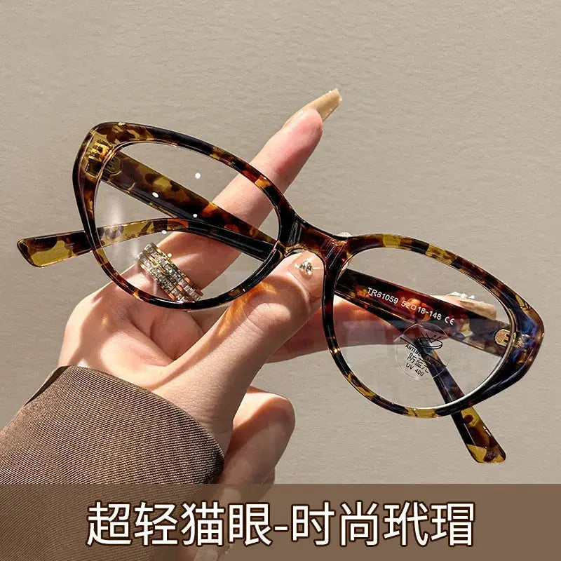 Women's Cat Eye Full Rim Titanium Prescription Glasses 81059 — view 5 | Rx Spectacle
