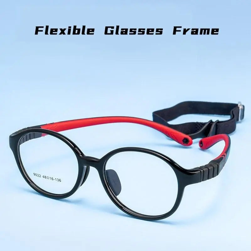 Unisex Round Full Rim TR90 Prescription Glasses 9022et — view 12 | Rx Spectacle