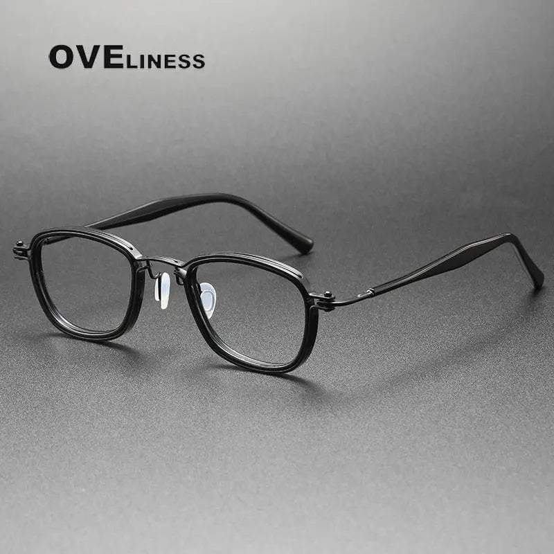Unisex Round Full Rim Titanium Prescription Glasses 5861 — view 3 | Rx Spectacle