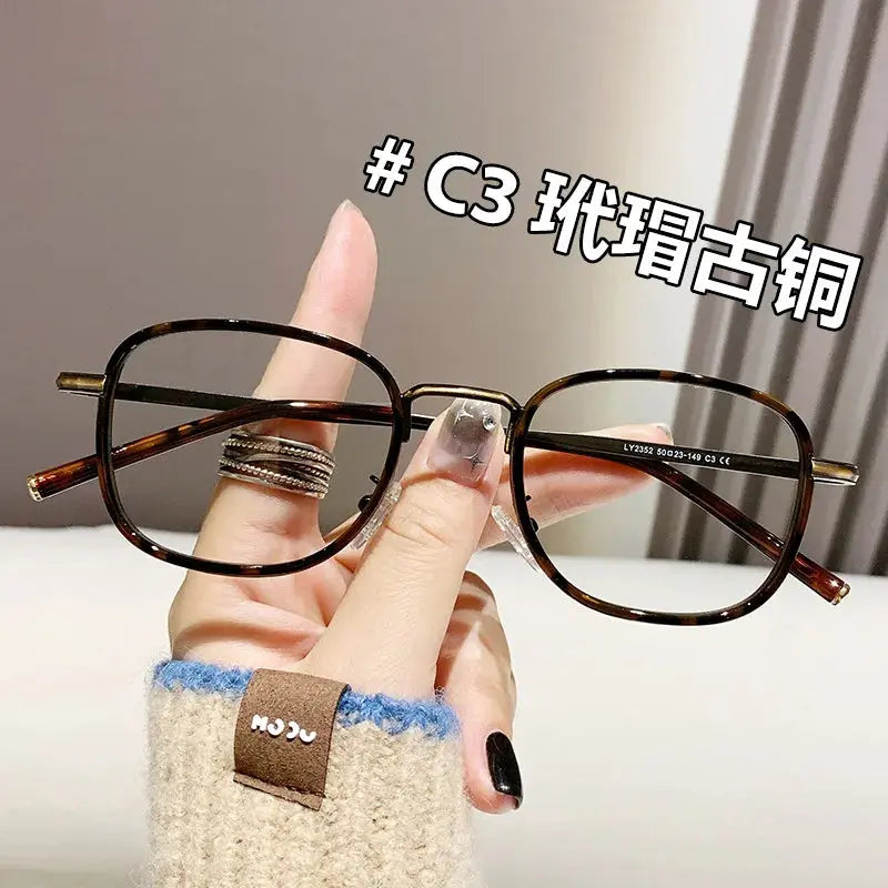 Unisex Square Full Rim Titanium Prescription Glasses 172352 — view 6 | Rx Spectacle