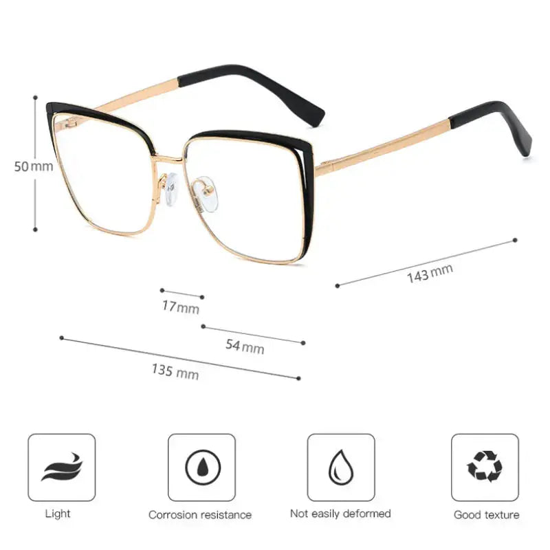 Women's Cat Eye Full Rim TR90 Prescription Glasses 795606 — view 3 | Rx Spectacle