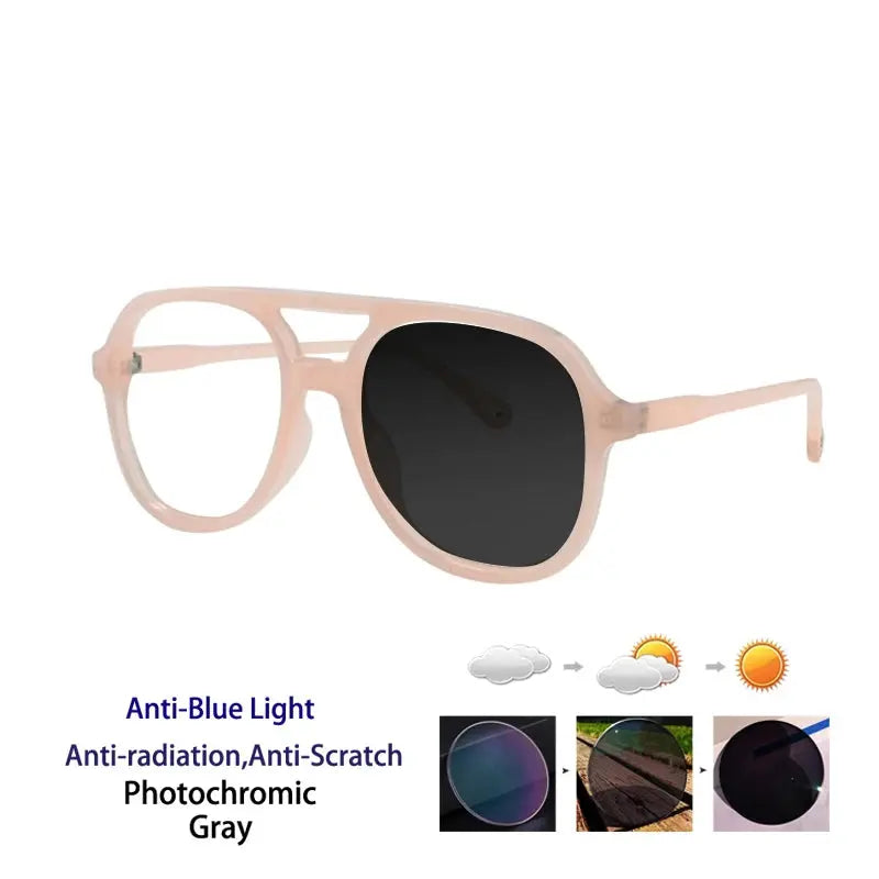 Unisex Square Full Rim TR90 Double Bridge Reading Glasses 73312 — view 5 | Rx Spectacle