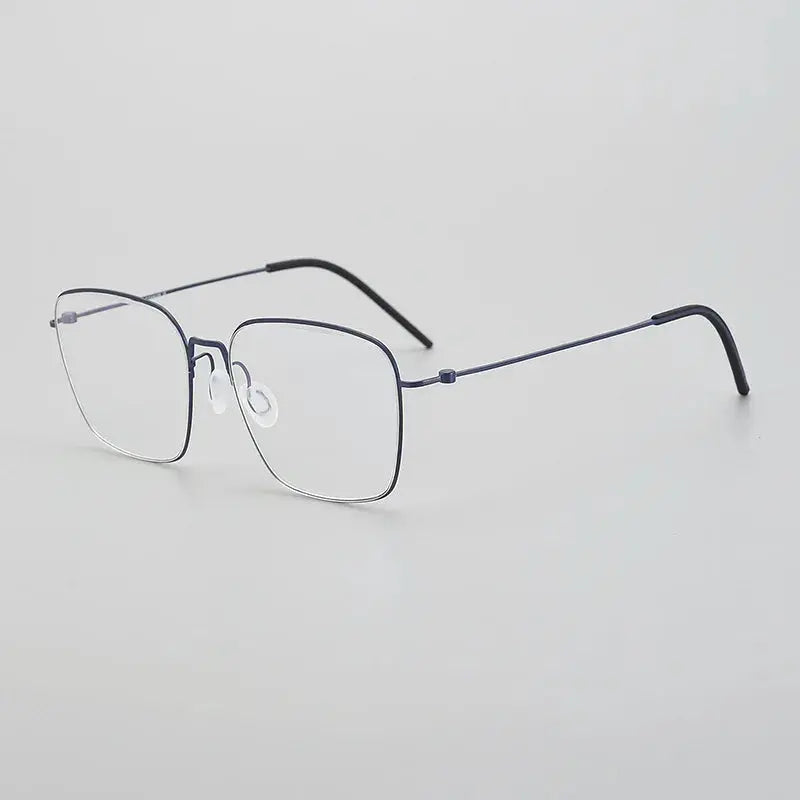 Unisex Square Full Rim Titanium Screwless Prescription Glasses 195538 — view 4 | Rx Spectacle