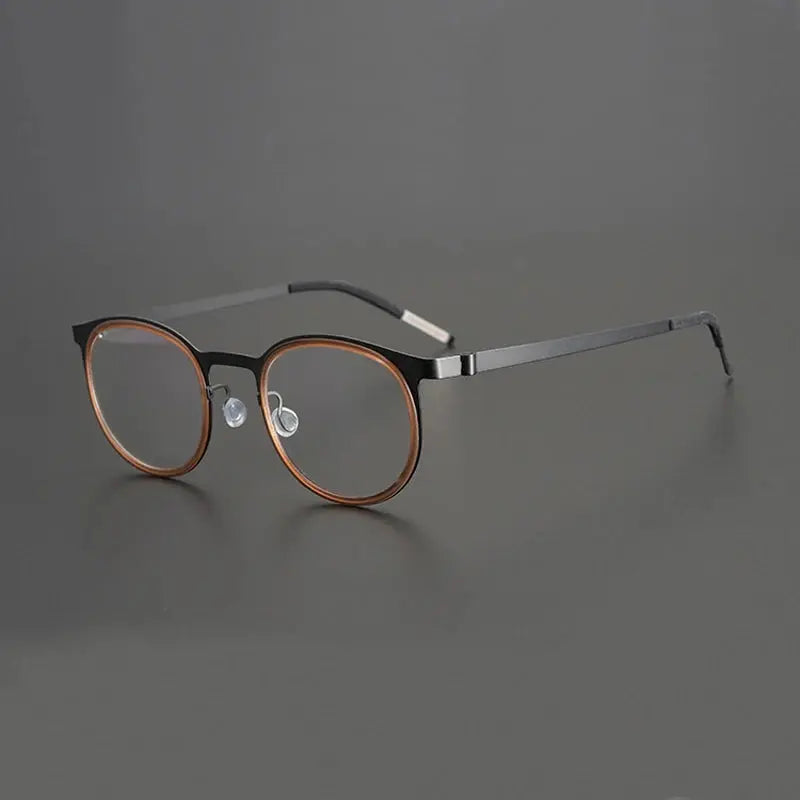Women's Round Full Rim Titanium Prescription Glasses 199704 — view 10 | Rx Spectacle