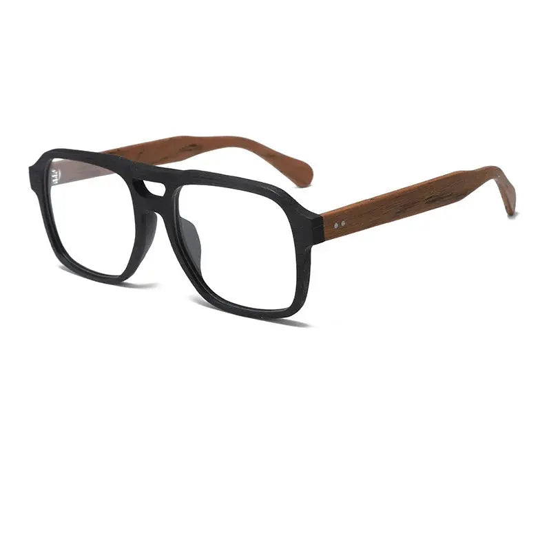 Unisex Square Full Rim Acetate Double Bridge Prescription Glasses 728187 — view 3 | Rx Spectacle