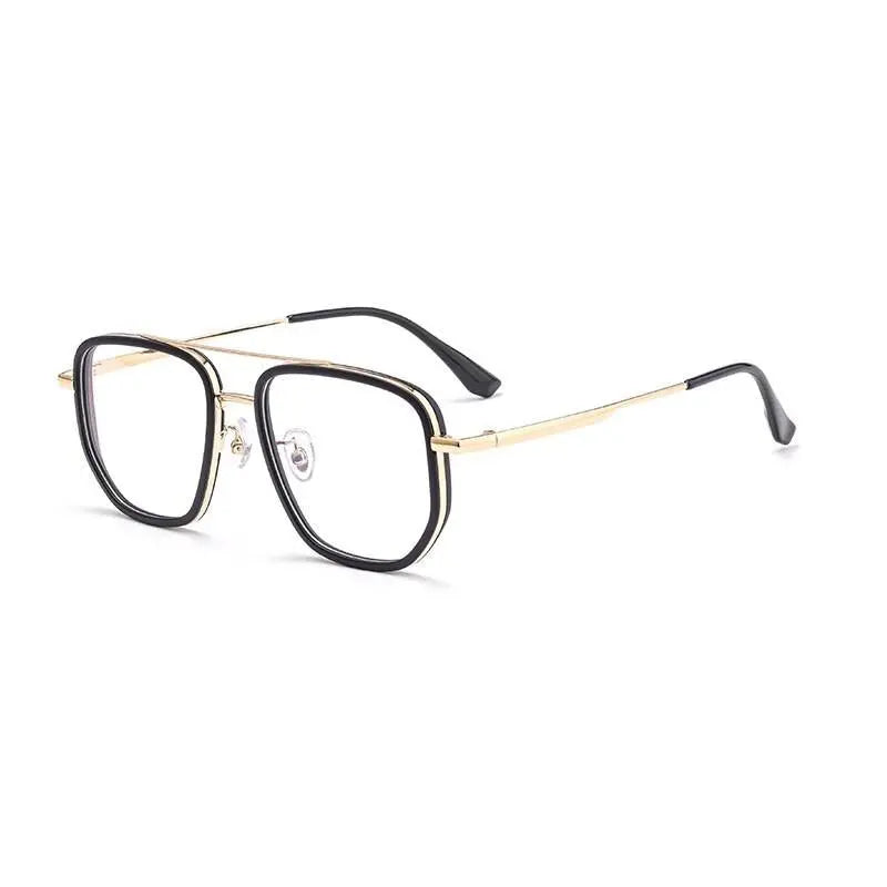 Men's Square Full Rim Titanium Prescription Glasses 2217yj — view 10 | Rx Spectacle