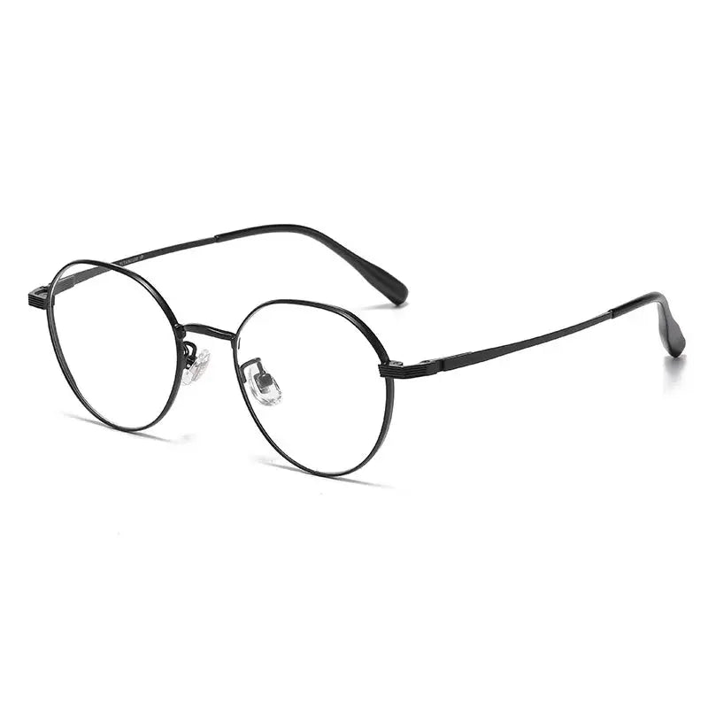 Unisex Polygon Full Rim Titanium Flat Top Prescription Glasses 98669 — view 5 | Rx Spectacle