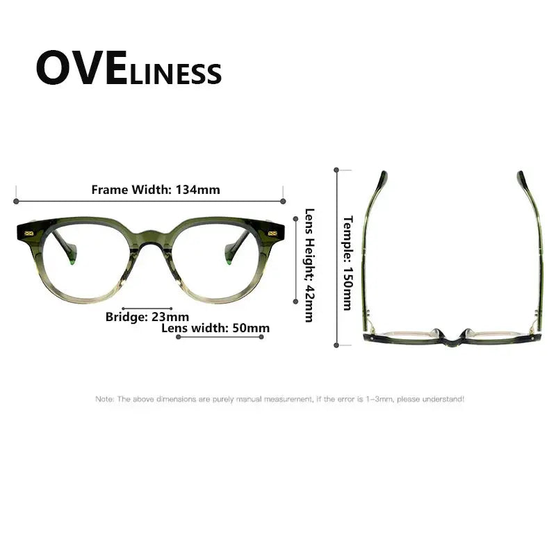 Women's Oval Full Rim Acetate Prescription Glasses 826005 — view 2 | Rx Spectacle