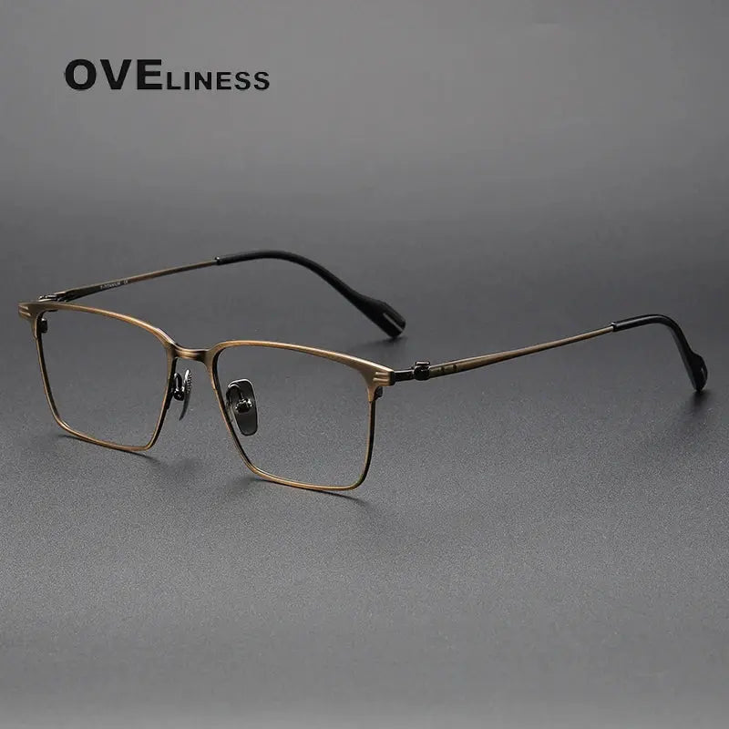 Men's Browline Full Rim Titanium Prescription Glasses 370800 — view 7 | Rx Spectacle