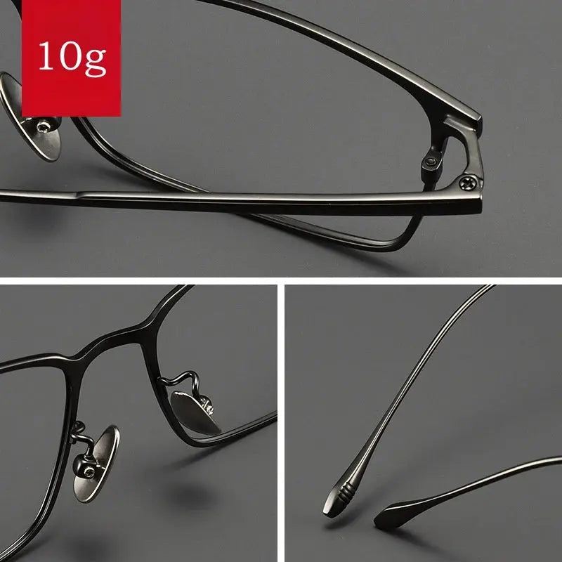 Men's Square Full Rim Titanium Prescription Glasses Y0955 — view 4 | Rx Spectacle