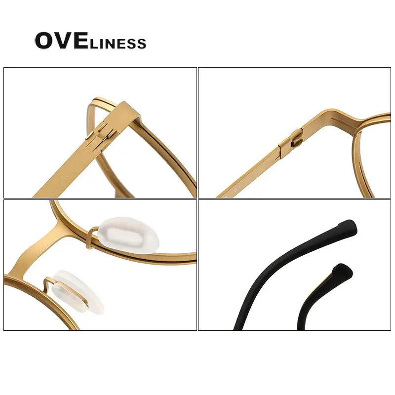 Unisex Round Full Rim Titanium Prescription Glasses 80992 — view 4 | Rx Spectacle