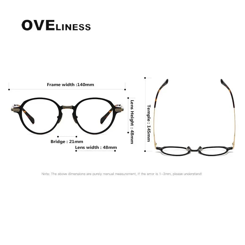Unisex Oval Full Rim Titanium Prescription Glasses 369426 — view 2 | Rx Spectacle