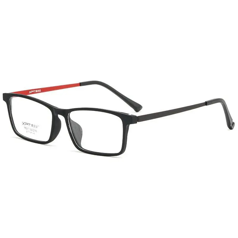 Men's Square Full Rim Titanium Prescription Glasses 9821 — view 5 | Rx Spectacle