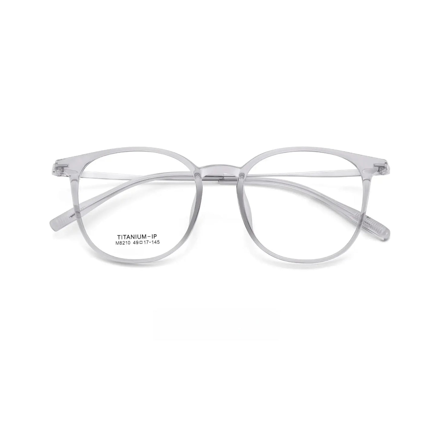 Unisex Square Full Rim Titanium Prescription Glasses 8210 — view 9 | Rx Spectacle