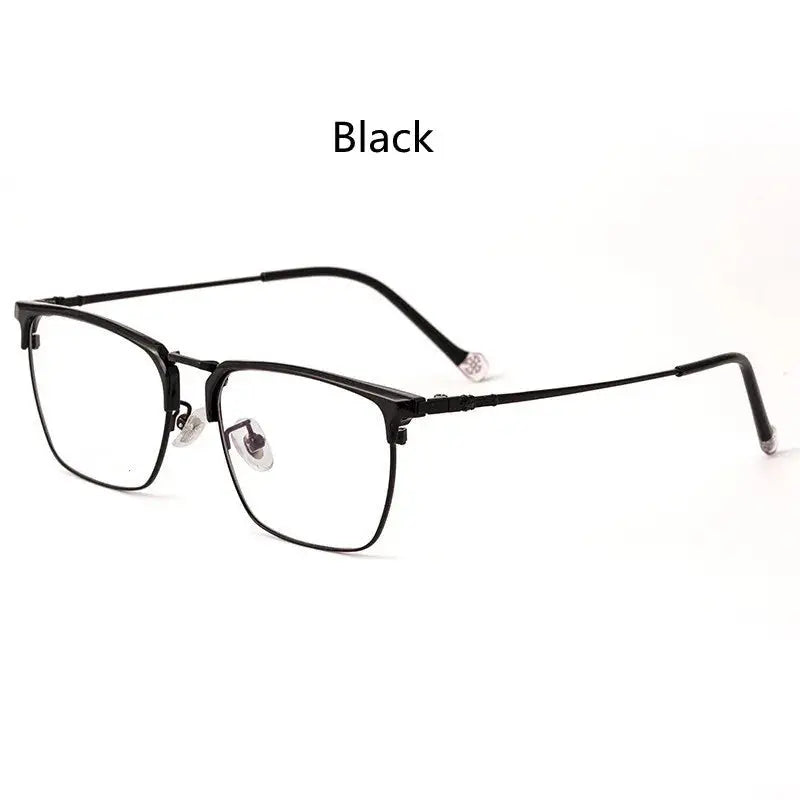 Unisex Square Full Rim Titanium Reading Glasses 8628 — view 6 | Rx Spectacle