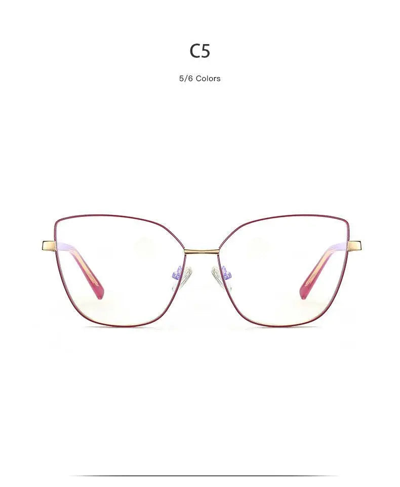 Women's Cat Eye Full Rim Titanium Prescription Glasses 3002 — view 26 | Rx Spectacle