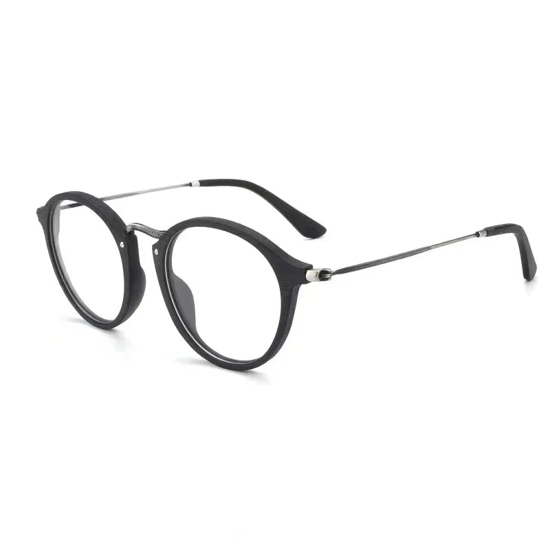 Unisex Round Full Rim Titanium Prescription Glasses 141210 — view 5 | Rx Spectacle