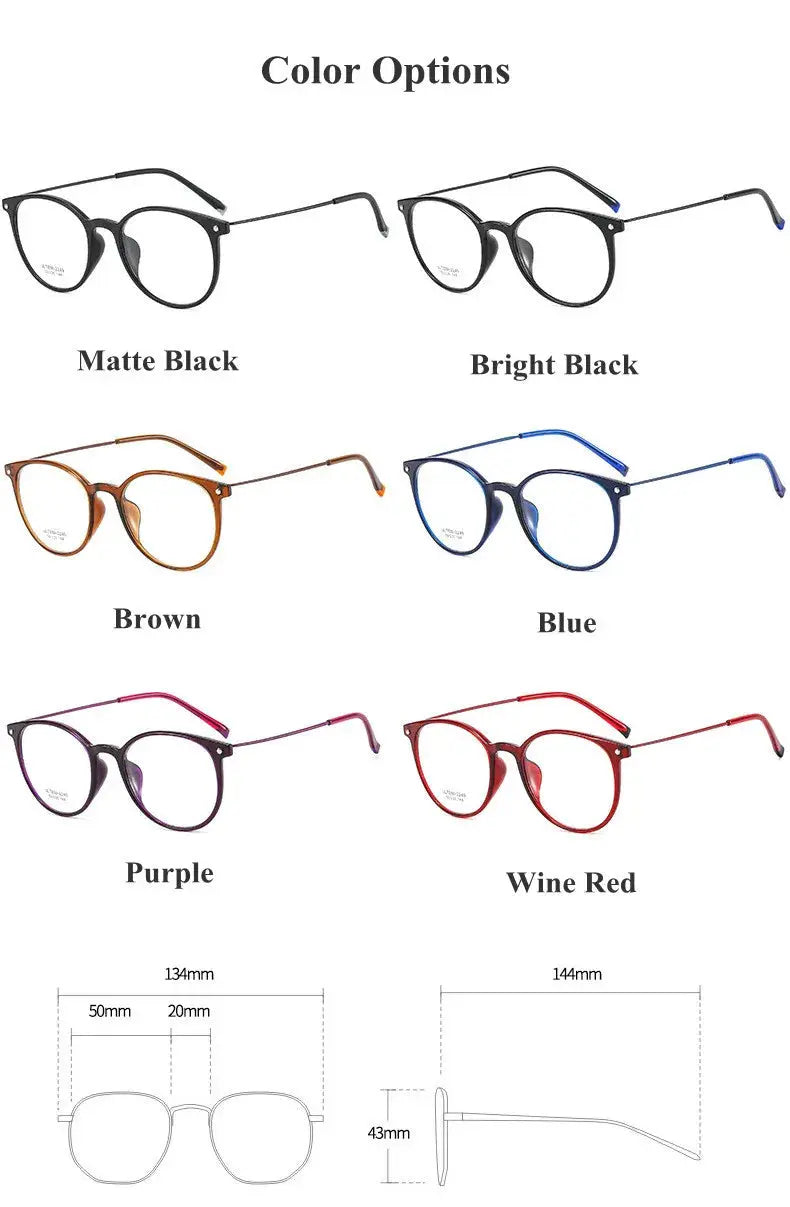 Women's Round Full Rim Alloy Prescription Glasses 32149 — view 2 | Rx Spectacle