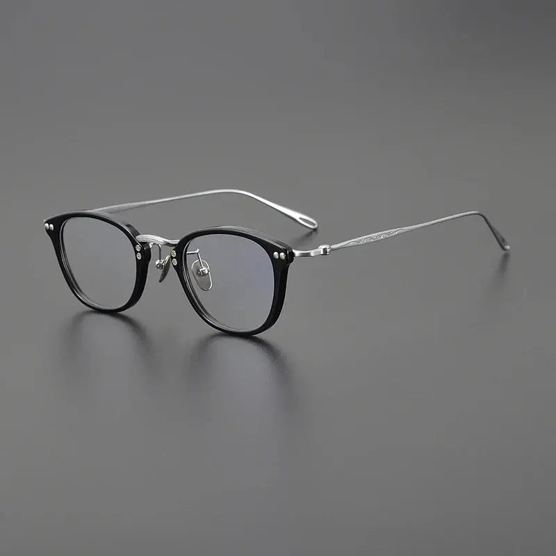 Unisex Square Full Rim Titanium Prescription Glasses 65955 — view 3 | Rx Spectacle