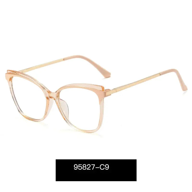 Women's Cat Eye Full Rim Alloy Prescription Glasses 95827 — view 7 | Rx Spectacle