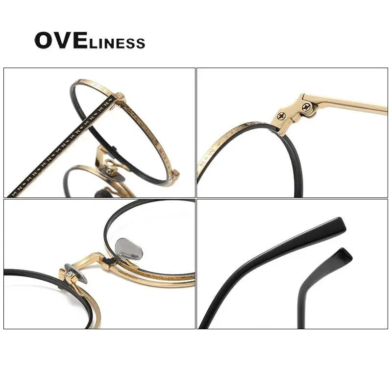 Unisex Round Full Rim Titanium Prescription Glasses 1013h — view 6 | Rx Spectacle