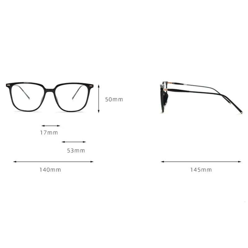 Unisex Square Full Rim TR90 Prescription Glasses 772304 — view 2 | Rx Spectacle