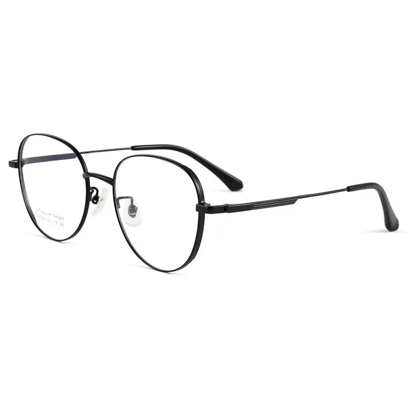 Women's Square Full Rim Titanium Prescription Glasses 5066 — view 5 | Rx Spectacle