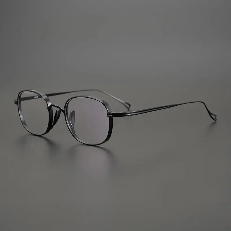 Unisex Square Full Rim Titanium Prescription Glasses 19114 — view 4 | Rx Spectacle