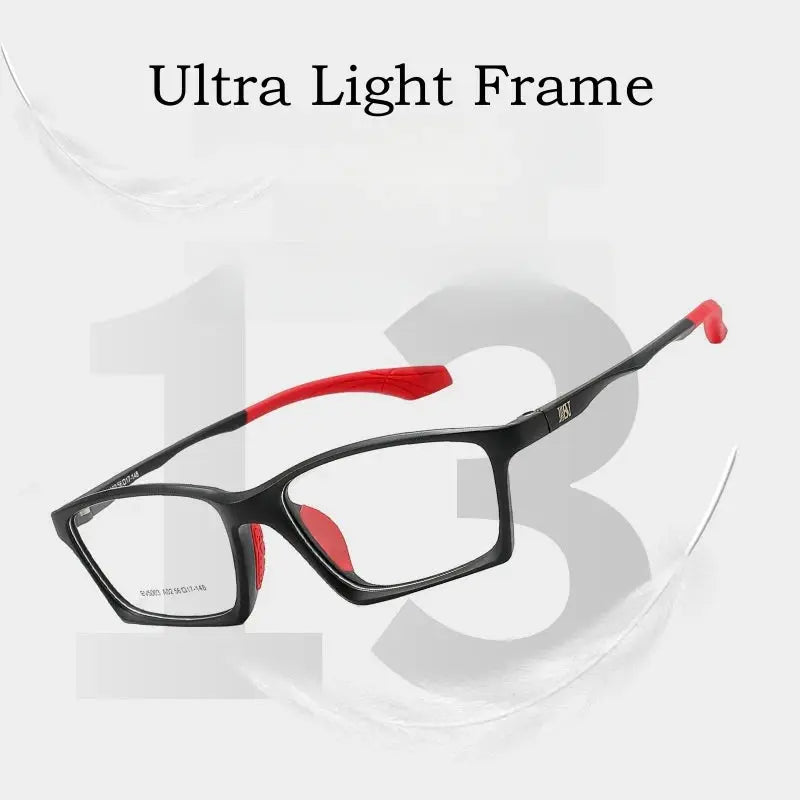 Unisex Square Full Rim Sports Glasses Y5003 — view 3 | Rx Spectacle
