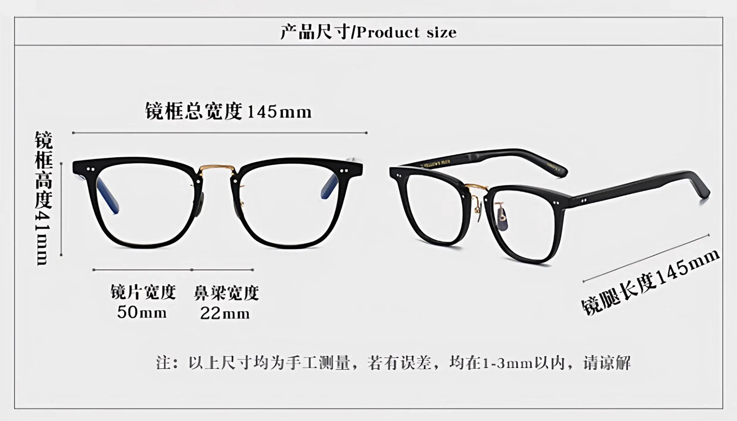 Unisex Square Full Rim Titanium Prescription Glasses 412250 — view 2 | Rx Spectacle