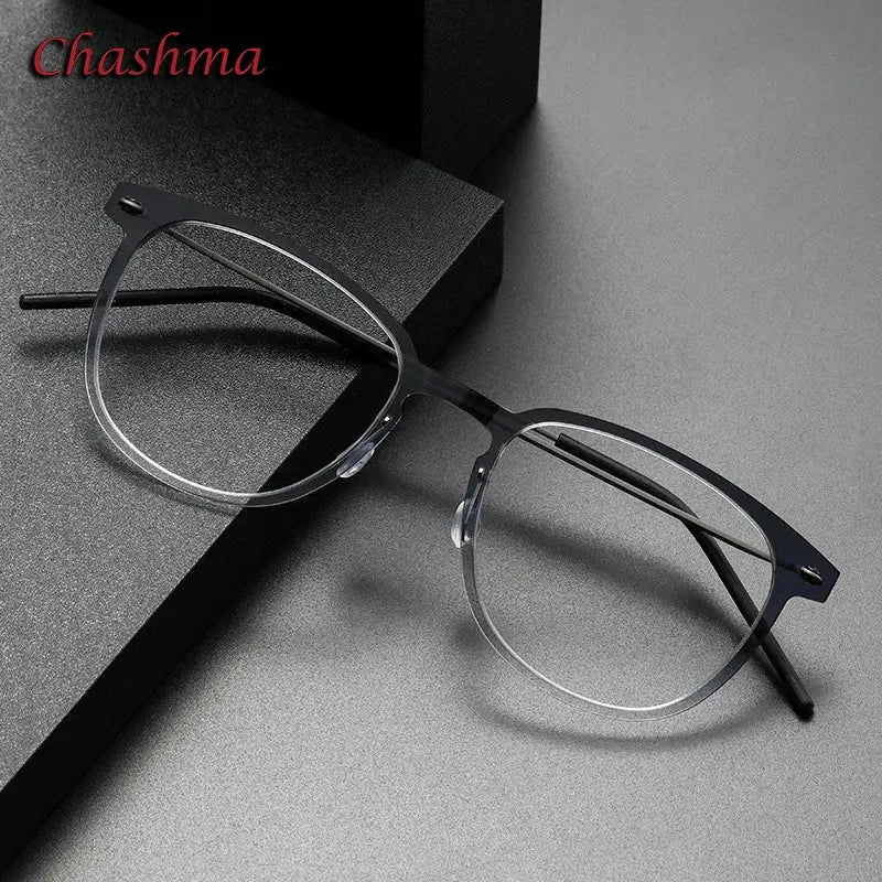 Women's Square Full Rim Titanium Prescription Glasses 316549 — view 1 | Rx Spectacle