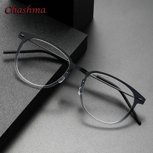 Women's Square Full Rim Titanium Prescription Glasses 316549 — view 1 | Rx Spectacle