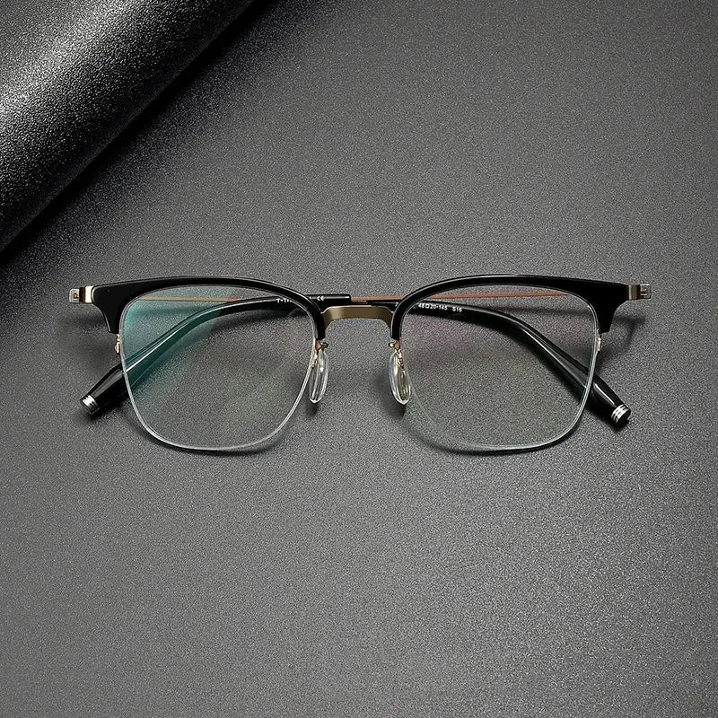Women's Square Full Rim Titanium Prescription Glasses 802506 — view 1 | Rx Spectacle
