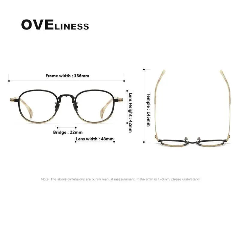 Unisex Square Full Rim Titanium Prescription Glasses 80866 — view 10 | Rx Spectacle