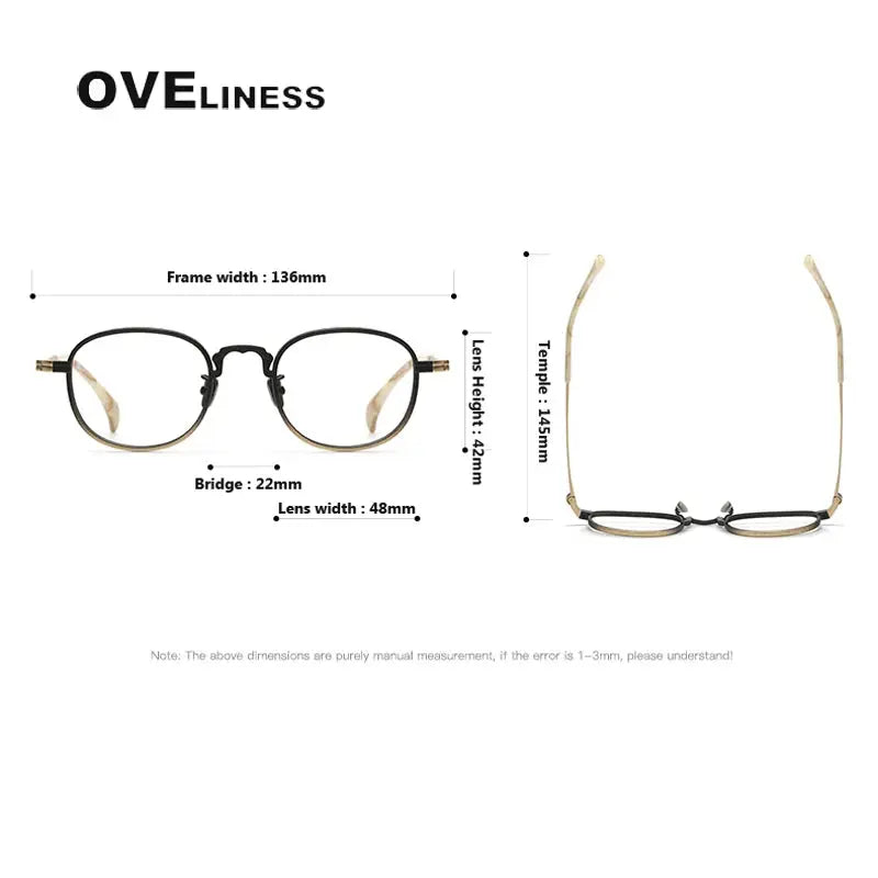Women's Oval Full Rim Titanium Prescription Glasses 380866 — view 2 | Rx Spectacle