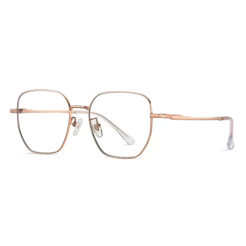 Women's Polygon Full Rim Titanium Prescription Glasses 86209 — view 3 | Rx Spectacle