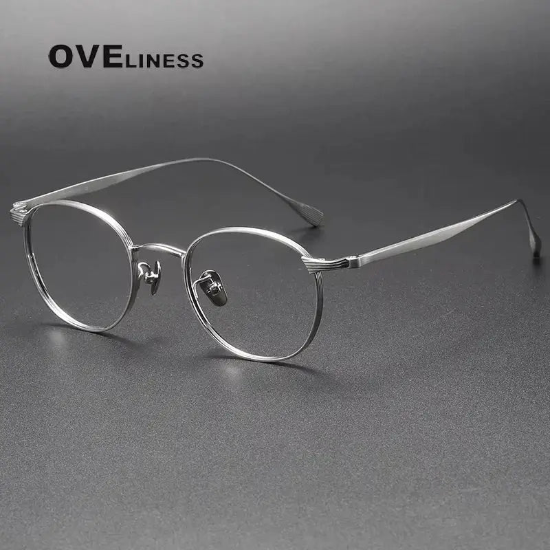 Women's Oval Full Rim Titanium Prescription Glasses 922184 — view 3 | Rx Spectacle