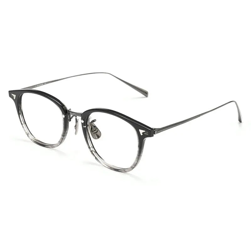 Unisex Square Full Rim Titanium Prescription Glasses 366548 — view 3 | Rx Spectacle