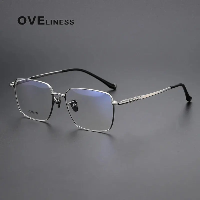 Men's Polygon Full Rim Titanium Prescription Glasses 80904 — view 5 | Rx Spectacle