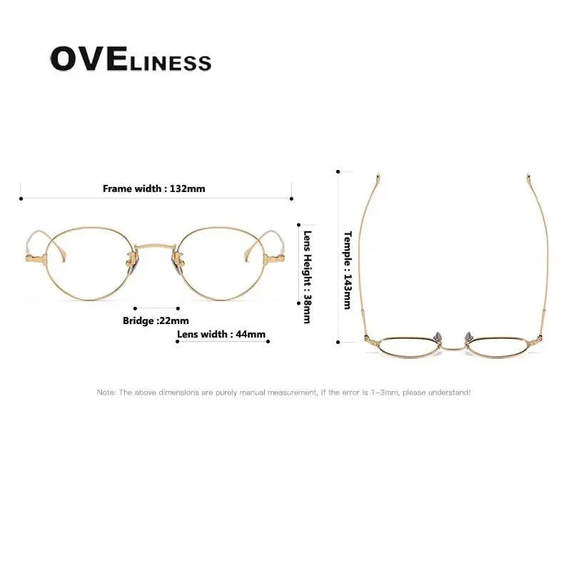 Unisex Round Full Rim Titanium Prescription Glasses Kmn53 — view 7 | Rx Spectacle