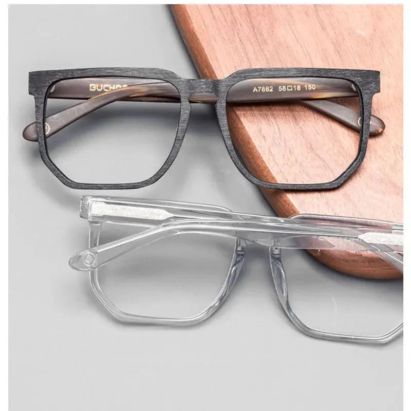 Men's Square Full Rim Acetate Oversized Prescription Glasses 76821 — view 3 | Rx Spectacle